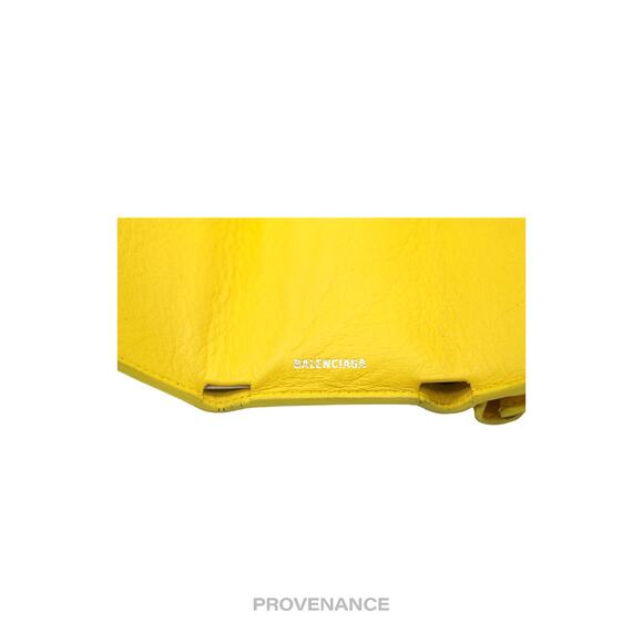 🔴 Balenciaga Papier Mini Wallet - Yellow Leather - Picture 10 of 10